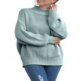 thumbnail image 1 of MesaSe Automne Hiver Femmes Col Roulé Pull à Manches Longues en Vrac Gros Pull en Tricot, 1 of 7