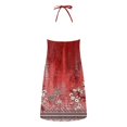 thumbnail image 5 of Ovzne Robes Grande Taille pour Femmes Rondes Robe de Plage Robes d'Été pour Femmes Robe de Plage en Dentelle Imprimée Sans Manches Décontractée Ample Robe Débardeur Robe Imprimée pour Femmes Liquidation, 5 of 5