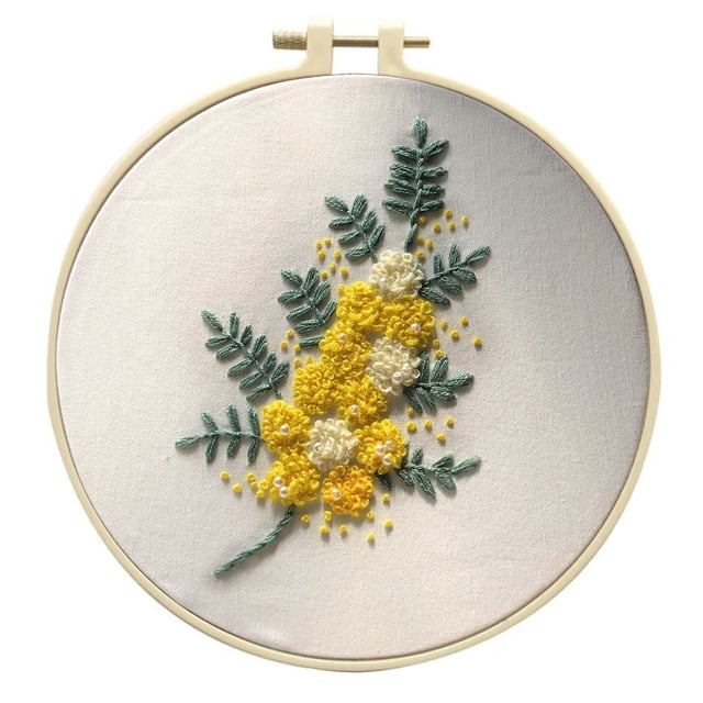 Amdohai Embroidery Kit for Beginners Cross Stitch Kits Include European Embroidery Special Clothe with Floral