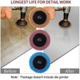 thumbnail image 3 of Yeacher 46Pcs 2 inches Sanding Discs Cleaning Conditioning Roll Lock Disc Rust Paint Removal with 1/4'' Disc Holder, 3 of 8