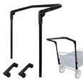 thumbnail image 3 of Foldable Cart Push Handle Extendable Cart Trolley Handle Accessories Wagon Cart Equipment for Flat Folding Cart, 3 of 7