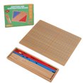 thumbnail image 1 of Mathematics Toy, 11.8 X 8.6 X 0.2in Wooden Math Learning Board Toy Educational Game Toy Small Numerical Rods With Wooden Box For Kids Toddlers 3 Year Old, 1 of 8