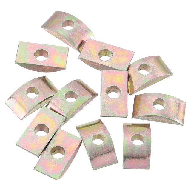 20 Pcs Rondelles d'Écrous Demi-Lune M6, Rondelle Demi-Lune Pleine en Fer, Bronze