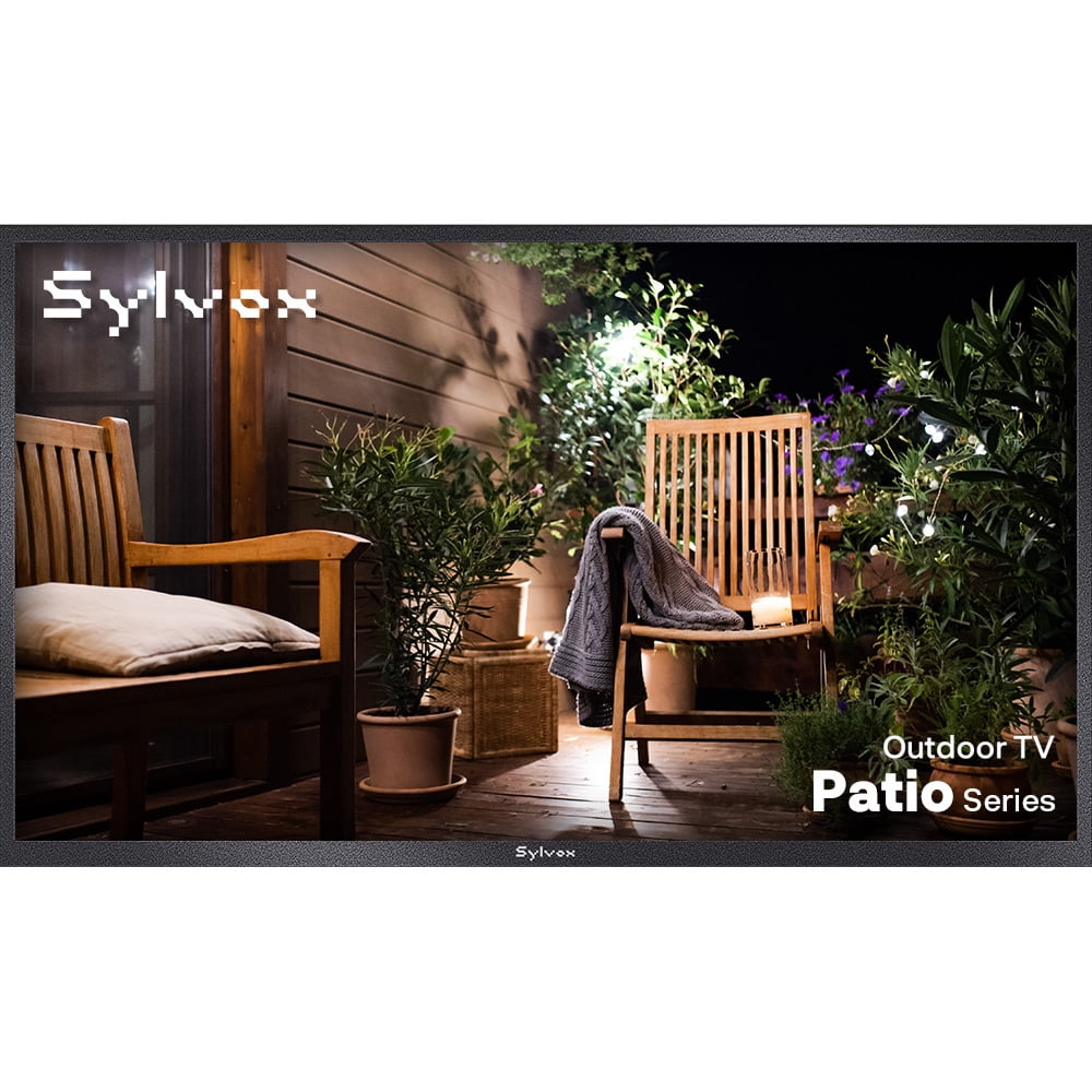 SYLVOX Smart Outdoor TV, 50" 4K UHD 700nits Weatherproof Google TV, IP55 Waterproof TV for Partial Sun (Patio NEW)