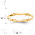 thumbnail image 5 of Alliance de Mariage Demi-Ronde 2 mm en Or Jaune 14 K, 5 of 5