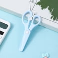 thumbnail image 2 of Sentmoon Scissors for Kids Childrens DIY Crafts Plastic Scissors Students Do Not Hurt Hands Resilient Scissors Kindergarten Round Head Wrapped Edges To Save Energy Scissors, 2 of 9