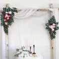 thumbnail image 3 of Langgg Rustic Artificial Flower Swag Handmade Hanging Flowers Backdrop for Parties Arbor Ornament Red, 3 of 9
