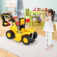 thumbnail image 4 of Costway 6V Electric Kids Ride On Excavator Pretend Play Toy Tractor w/ Basketball Hoop, 4 of 10