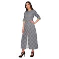 thumbnail image 3 of Moomaya Robe Kurti d'Été à Manches Courtes Imprimée, Tunique Ligne A pour Femmes, 3 of 5