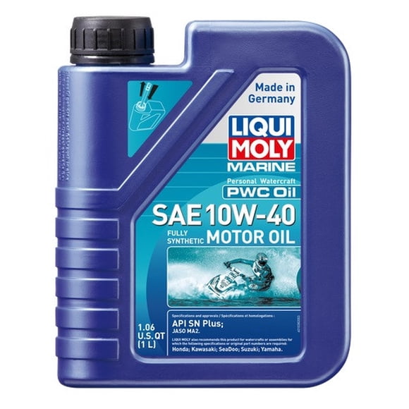 Liqui Moly Oil 20528 Marine PWC; SAE 10W-40; Synthetic; 1 Liter Bottle; Single