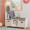 thumbnail image 4 of RiverRidge® Home Book Nook Collection Storage Bench with Cubbies in White for Kids with 2-Piece Taupe Bins, 4 of 5