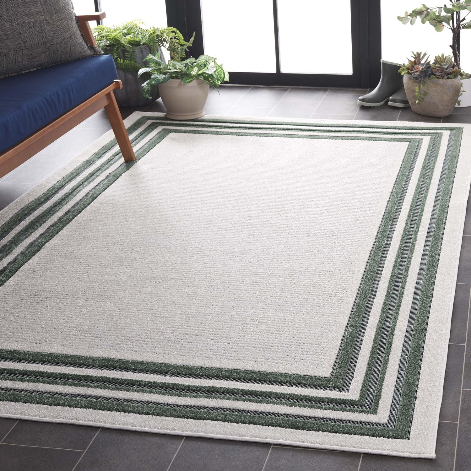 SAFAVIEH Cabana Rado Tapis Intérieur/Extérieur Bord