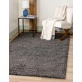 thumbnail image 1 of Unique Loom Solo Solid Shag Collection Tapis Moderne en Peluche Luxuriant et Doux, 7 Pi 0 x 10 Pi 0, Gris Graphite, 1 of 5