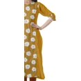 thumbnail image 3 of Moomaya Robe Kurti Imprimée Longueur Genou Col en V Formelle et de Fête Haut Kurti Ethnique en Coton, 3 of 6