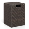thumbnail image 1 of Costway Propane Tank Cover Table,16 Inch Square PE Rattan Gas Tank Storage Box with Flip Lid Mix Brown, 1 of 10