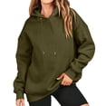 thumbnail image 2 of RKSTN Hoodies for Women Casual Plus Size Long Sleeve Solid Color Pullover Tops Fall Fashion Lightweight Loose Drawstring Sweatshirt, 2 of 9