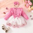 thumbnail image 2 of Toddler Girl Dresses Ruffle Long sleeves Tulle Dresses for Girls Spring Dresses for Girls Birthday Dress for Girls Newborn Clothes for Girls 12-18 Months, 2 of 6