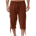 thumbnail image 2 of Weiqiqre Mens Pants Solid Color Casual Pants Casual Loose Straddle Pants Amall Foot Pants Full Length Pants Perfect for Outdoor Work and Casual Streetwear in Spring and Fall Seasons, 2 of 7
