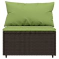 thumbnail image 3 of vidaXL Canapés de Jardin avec Coussins 2 Pcs Poly Rotin Marron, 3 of 5