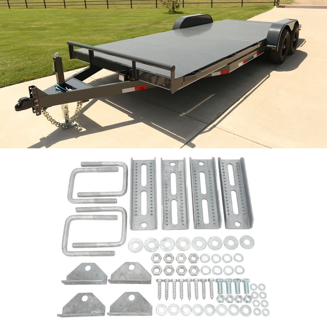 Équerre Supérieure Pivotante, Ensemble d'Équerres Pivotantes pour Couchette, Construction Galvanisée Robuste et Ultra-Résistante pour Remorque de Bateau 3x3