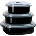 thumbnail image 1 of Tangletown Fine Art Microwave Cookware Set, Black, Dishwasher Safe, 1 of 1
