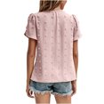 thumbnail image 3 of Birdeem Chandail Tricoté pour Femmes, Mode, Manches Courtes, Col Rond, Couleur Unie, Coupe Ample, 3 of 10