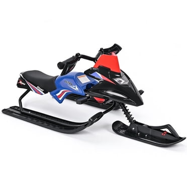 PHAT Traîneau de Neige Pliable pour Enfants et Adultes, Trottinette de Neige à Direction avec Freins Doubles et Siège Absorbant les Chocs, Capacité de 198 lb