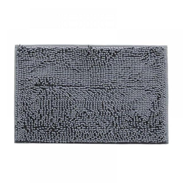 Chenille Bathroom Rug Mat 16”x24” Extra Soft and Absorbent Shaggy Rugs Machine Washable Quick Dry Bath Mat Plush Carpet for Tub Shower and Bath Room Floor Mats Navy Blue