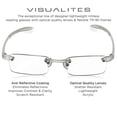 thumbnail image 4 of Visualites 1 Crystal 2.25 Power Lightweight Rimless Rectangle Reading Glasses, 4 of 4