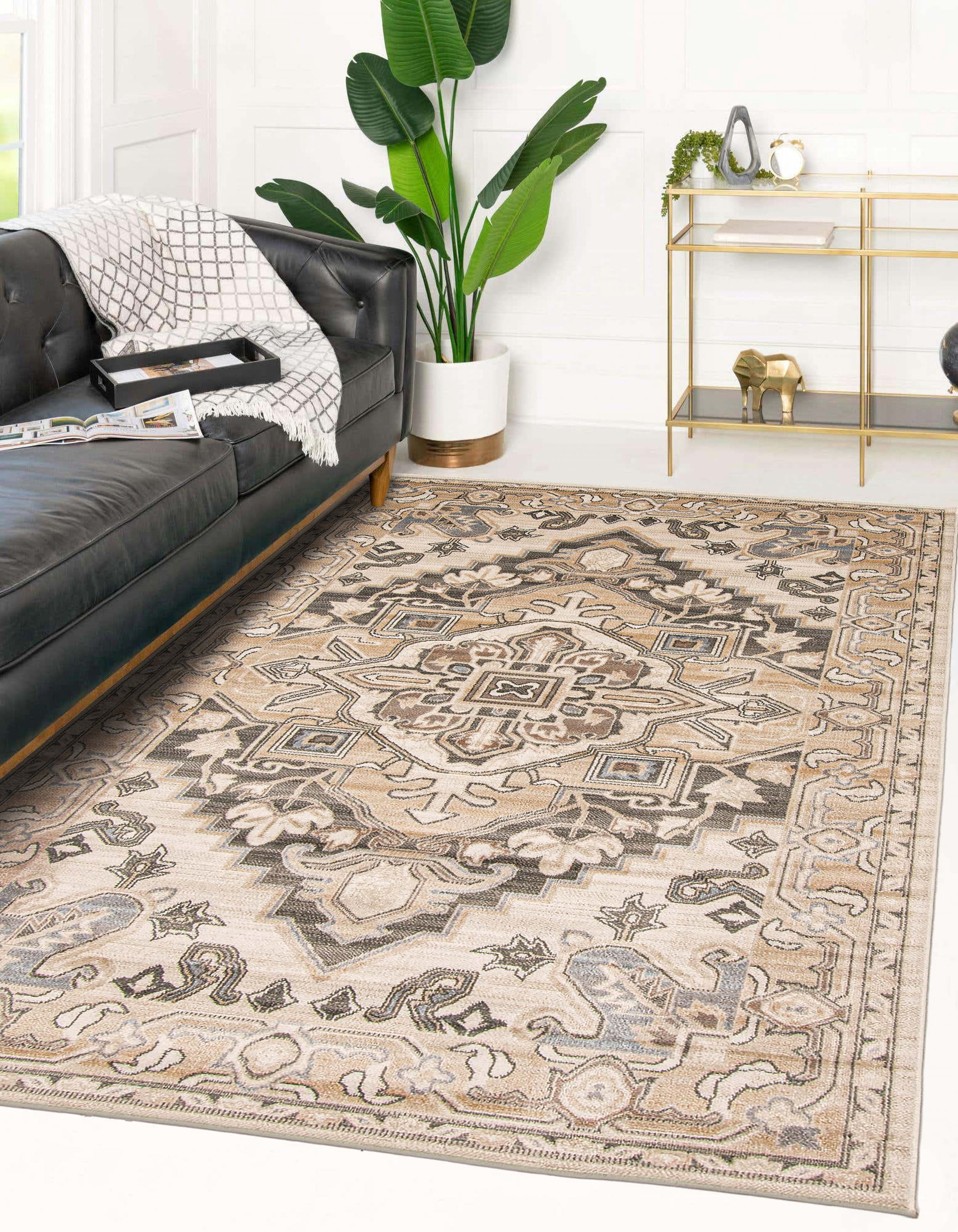 ECARPET Addie Traditional Area Rug for Living Room, Bedroom, Dining Entrance, Hallway and More.