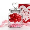 thumbnail image 1 of Fwttom Glass Jar with Lid and Heart Shaped Knob, 1 of 9
