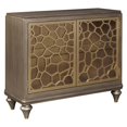 thumbnail image 1 of Home Fare Two Door Accent Chest with Pierced Gold Leaf Doors, 1 of 5