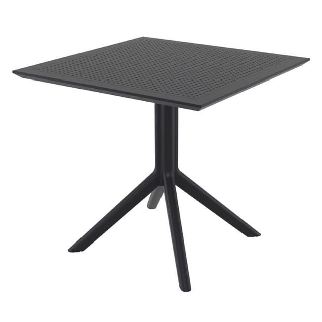 Siesta ISP106-BLA Table Carrée Ciel de 31 Po Noir