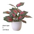 thumbnail image 3 of serony Artificial Potted Plant Leaf Simulation Leaves Home Office Desktop Greenery Decoration, Plant Type 5, 3 of 7