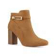thumbnail image 1 of Unique Bargains Bottines à Talon Épais à Bout Rond avec Boucle pour Femme Brun US 9, 1 of 7