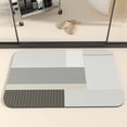 thumbnail image 1 of Fridja Summer Clearance Diatomaceous Bath Mat, Rubber Geometric Print Non-Slip Quick-Dry Easy to Clean Diatomite Bathroom Rug for Bathroom Floor Kitchen & Pet, 23.62" x 15.74", 1 of 5