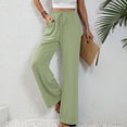 thumbnail image 2 of FAIWAD Womens Wide Leg Palazzo Pants Spring Summer High Elastic Waist Loose Casual Flowy Pants with Pockets, 2 of 7