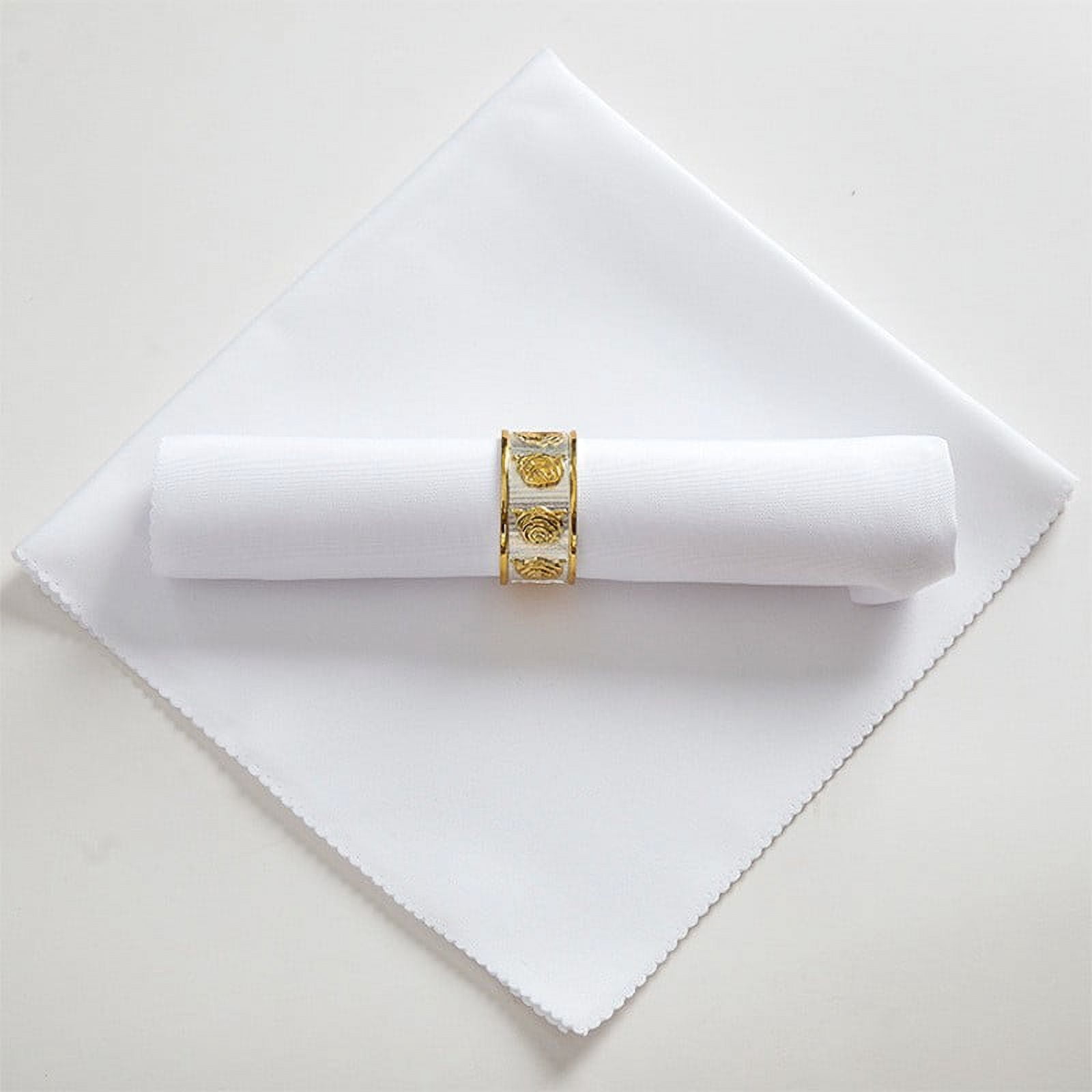 Napkins Cloth Washable, White Cloth Napkins, 18.9x18.9Inch Soft Cotton Dinner Napkins Cloth, Rustic Table Napkins, 6Pcs Reusable Table Napkin with Hemmed Edges