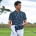 thumbnail image 3 of Lsque Question Marks Pattern Golf Shirts for Men Dry Fit Print Moisture Wicking Performance Short Sleeve Polo Shirt-XX-Large, 3 of 6