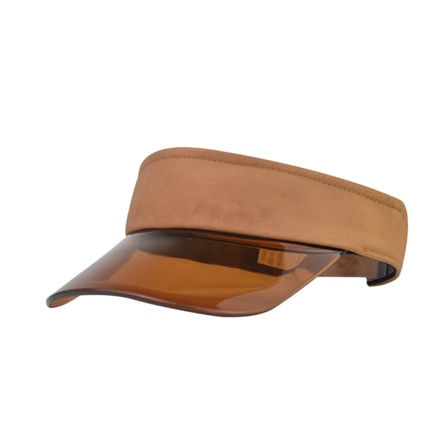 GDREDA Beach Hats for Women Fashion Women Solid Color Sun Protection Topless Transparent Baseball Visor Cap,Coffee