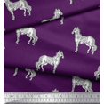 thumbnail image 3 of Soimoi Modal Satin Fabric Horse Block Print Sewing Fabric Yard 42 Inch Wide, 3 of 3