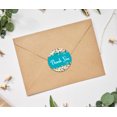 thumbnail image 3 of Darling Souvenir DIY Rose Blossom 1.6 Inches Turquoise Round Thank You Stickers DIY Envelope Seals-45 Pcs, 3 of 4