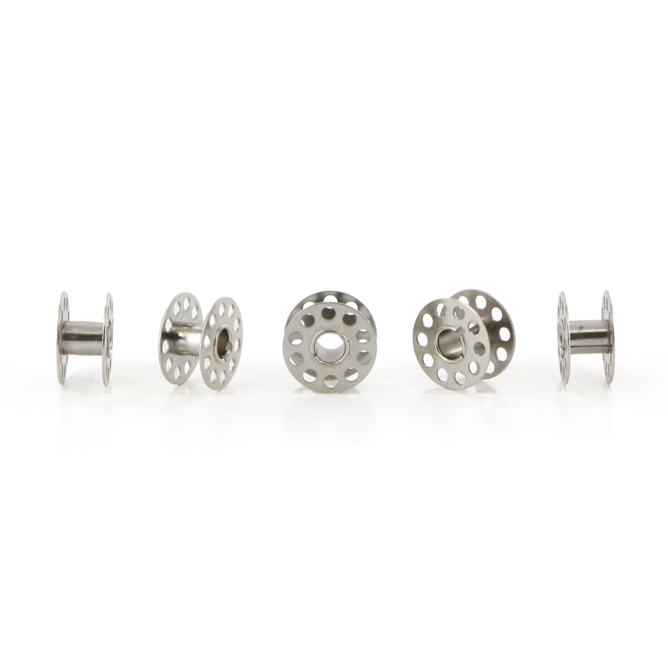 UNIQUE CREATIV 10-Holes Japanese Machine Metal Bobbins, 12 pcs