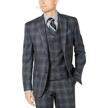 Lauren by Ralph Lauren Blazer pour Homme à Carreaux en Laine Crantée (Charcoal, 50R)