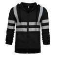 thumbnail image 2 of Économies du Nouvel An! Leutsin Chandail Réfléchissant pour Hommes, Chandail de Sécurité Haute Visibilité pour Hommes, Chandail à Capuchon Classique à Fermeture Éclair Réfléchissante, Coton Ouaté de Sécurité, 2 of 6