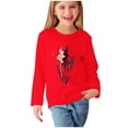 thumbnail image 2 of RXIRUCGD Chemises à Manches Longues pour Filles, Col Rond Mignon, Blouses Décontractées Élégantes (Rouge, Taille : 7 Ans), 2 of 5