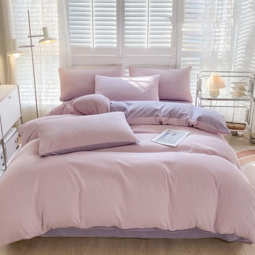 Wzzjkit Ensemble de Couette Grand - Lit en Sac Format Grand 4 Pcs, Ensemble de Couette Doux Lavable Format Très Grand pour Toutes les Saisons, Ensemble de Literie avec 1 Housse de Couette, 1 Draps, 2 Taies d'Oreiller