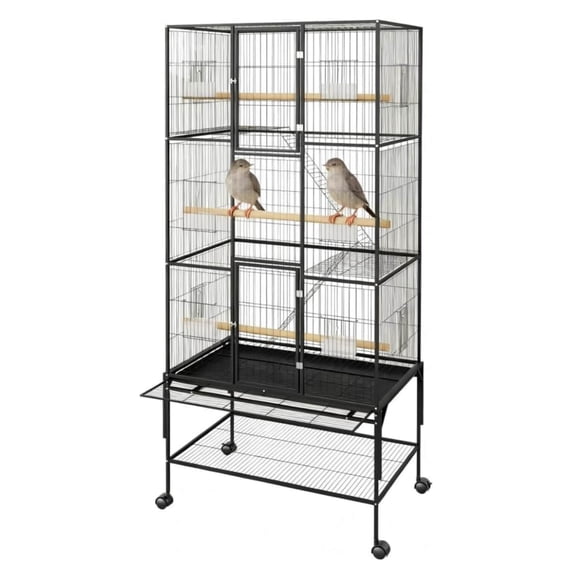 Eastvita 69-Inch Extra-Large Bird Cage with Stand/Feeding Accessories/Suitable for Parrots/Conures/Macaws/Cockatoos/Parakeets