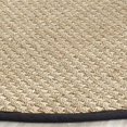 thumbnail image 4 of Safavieh Natural Fiber Collection NF114C Border Basketweave Seagrass Area Rug, 4' x 4' Round, Black, 4 of 4