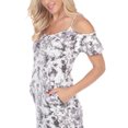 thumbnail image 3 of White Mark Women's Cold Shoulder Tie Dye Maxi Dress, 3 of 5